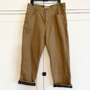 L.L. Bean Flannel-Lined Men's Dark Khaki Chinos
